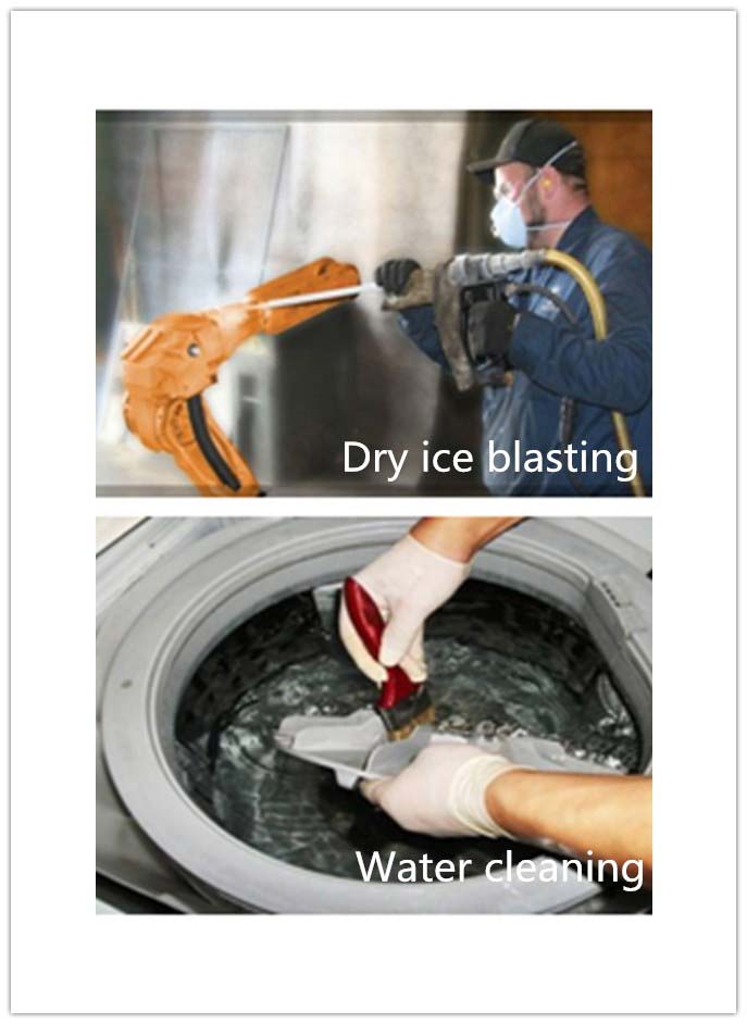 Comparison of Dry Ice Cleaning and Water Cleaning